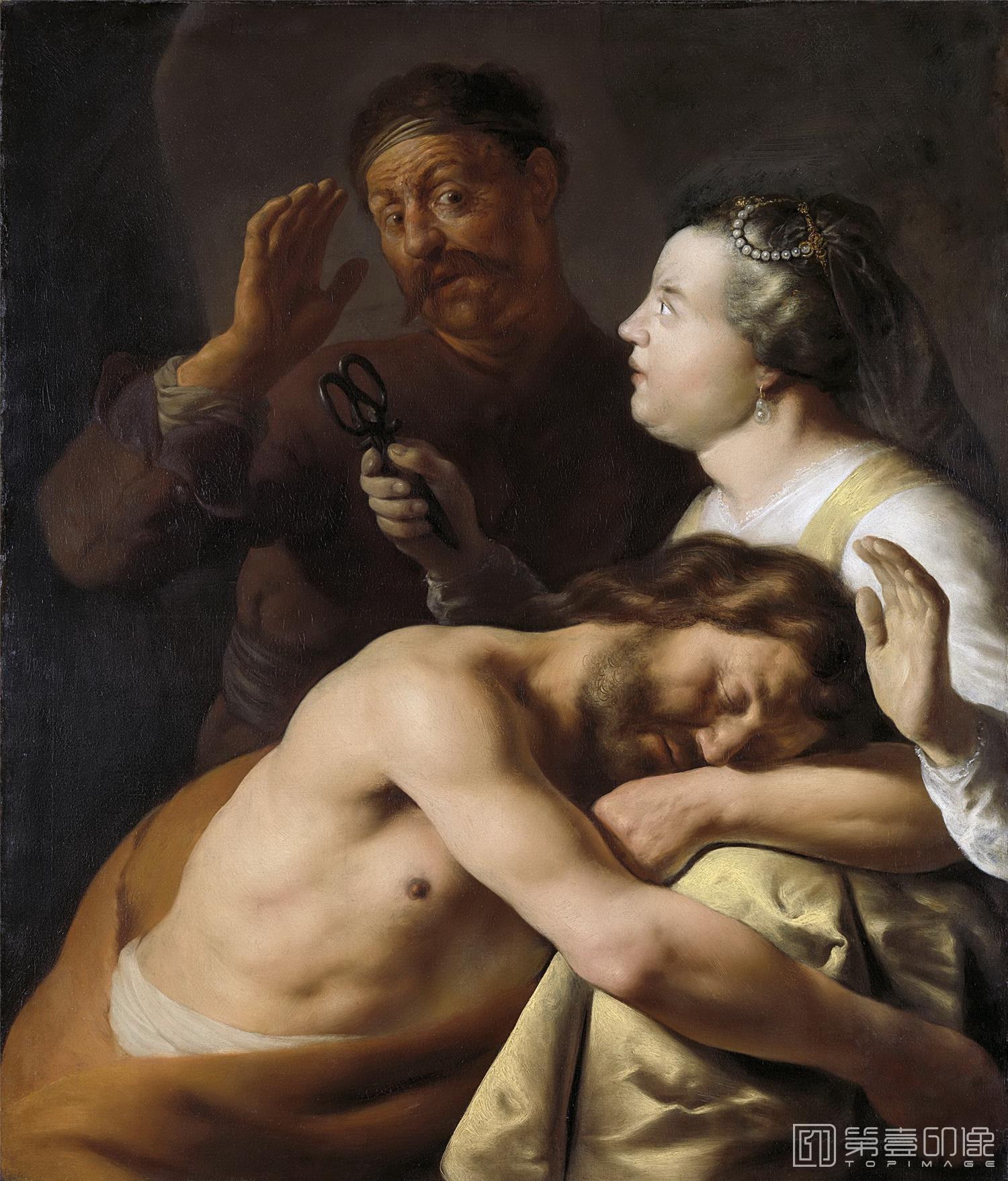 油画-荷兰阿姆斯特丹国家美术馆-Lievens Jan Simson en Delila 1630-1635